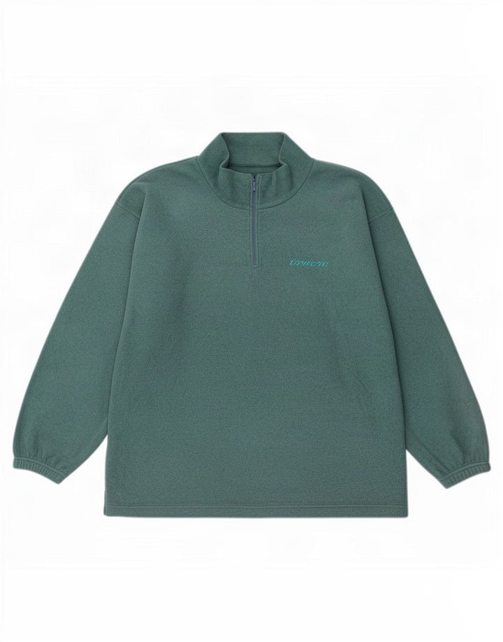 Invicta Herren-Fleecepullover mit Reißverschluss, 2XL, grünes Polyester