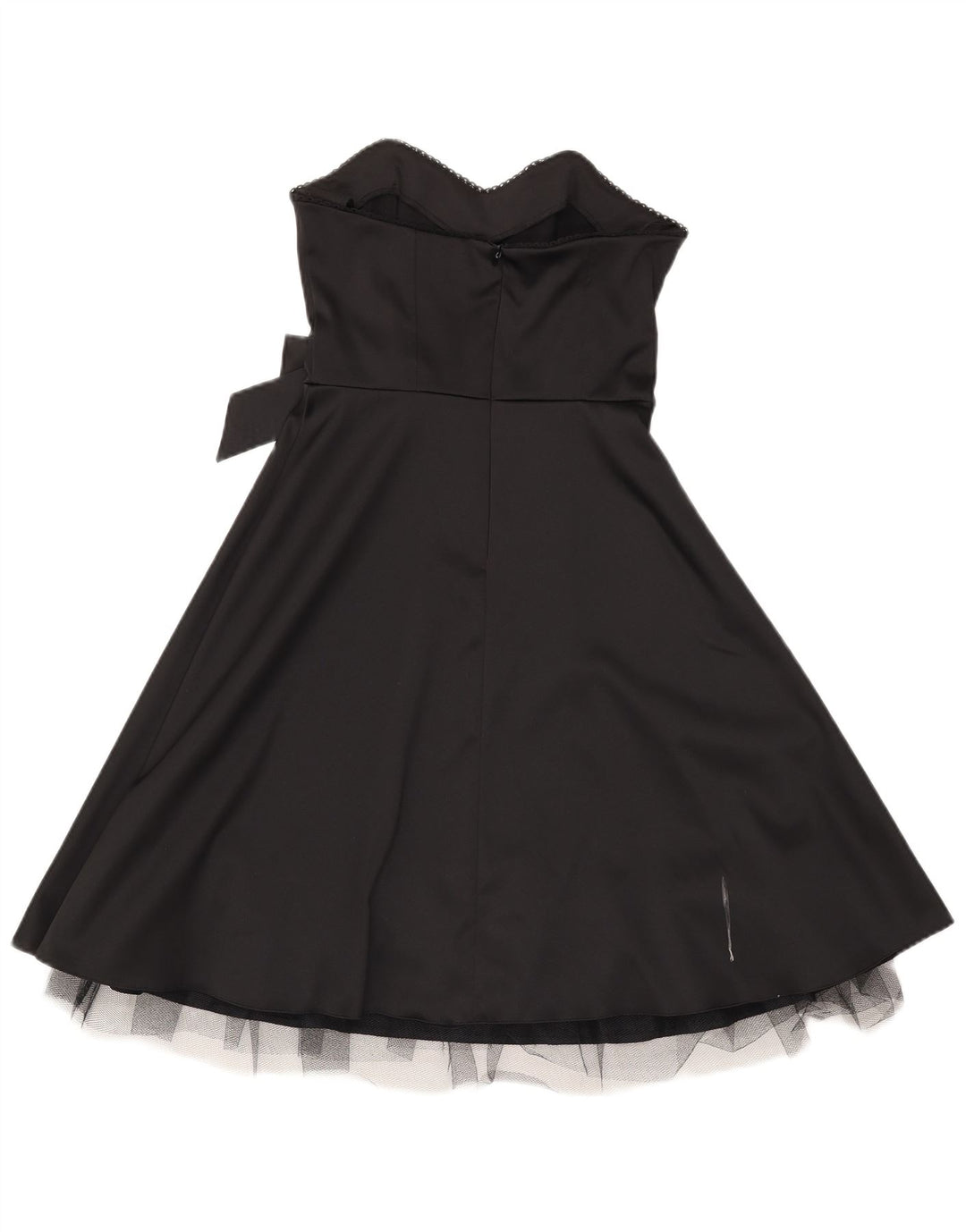 Bay Damen Trägerloses Kleid UK 10 Small Schwarz Polyester
