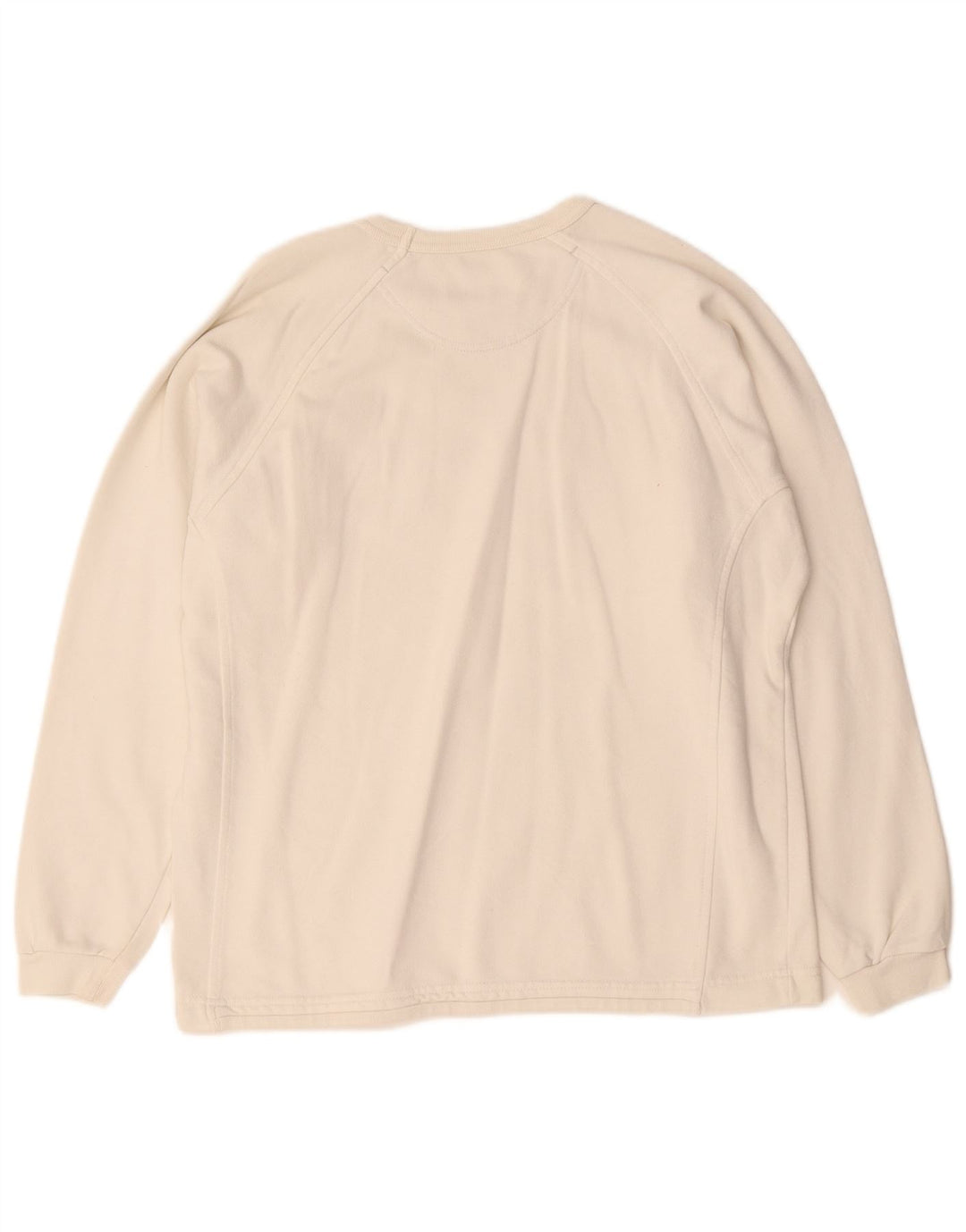 Champion Womens Graphic Oversized Sweatshirt Pullover UK 10 Small Off White