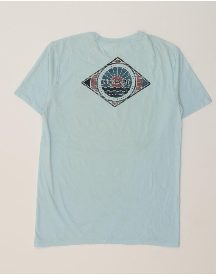 HURLEY Mens Graphic T-Shirt Top Medium Blue Cotton Vintage Hurley and Second-Hand Hurley from Messina Hembry 