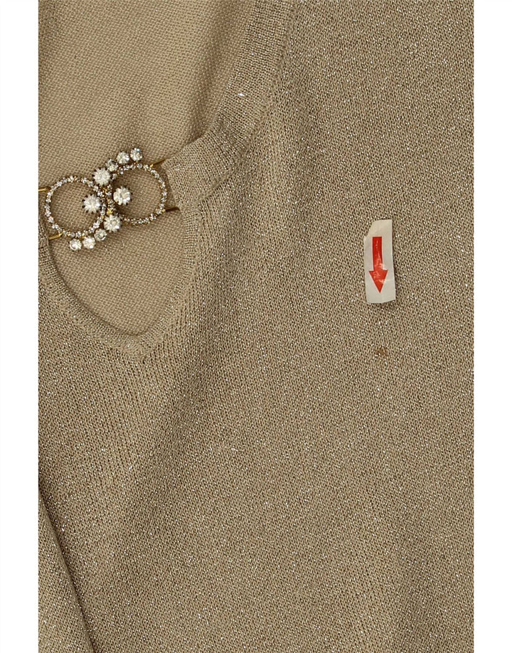 Perte by Krizia Damen Top 3/4 Ärmel UK 12 Medium Beige