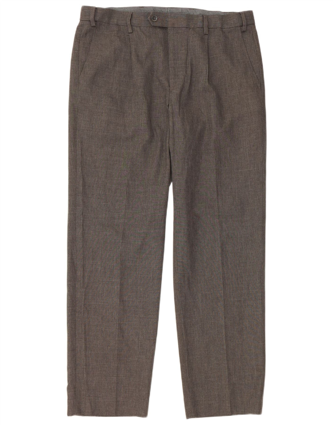 Gerade Herren-Anzughose von Marks & Spencer, W36, L31, grau, Polyester
