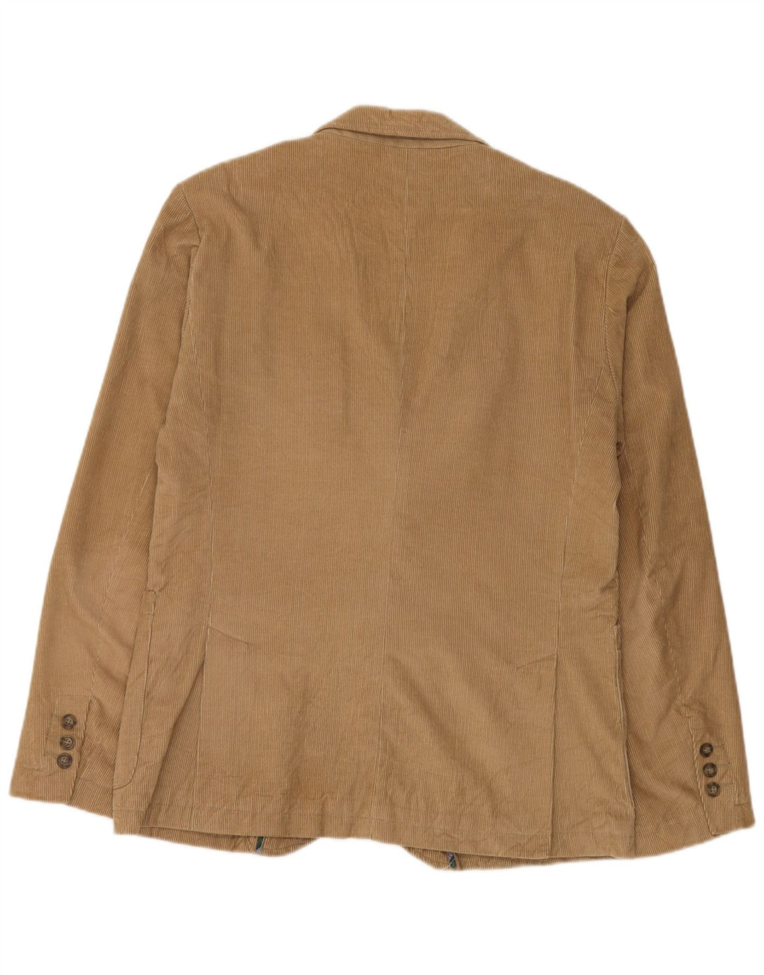 Zara Herren 2-Knopf-Blazer aus Cord, UK 40, große braune Baumwolle