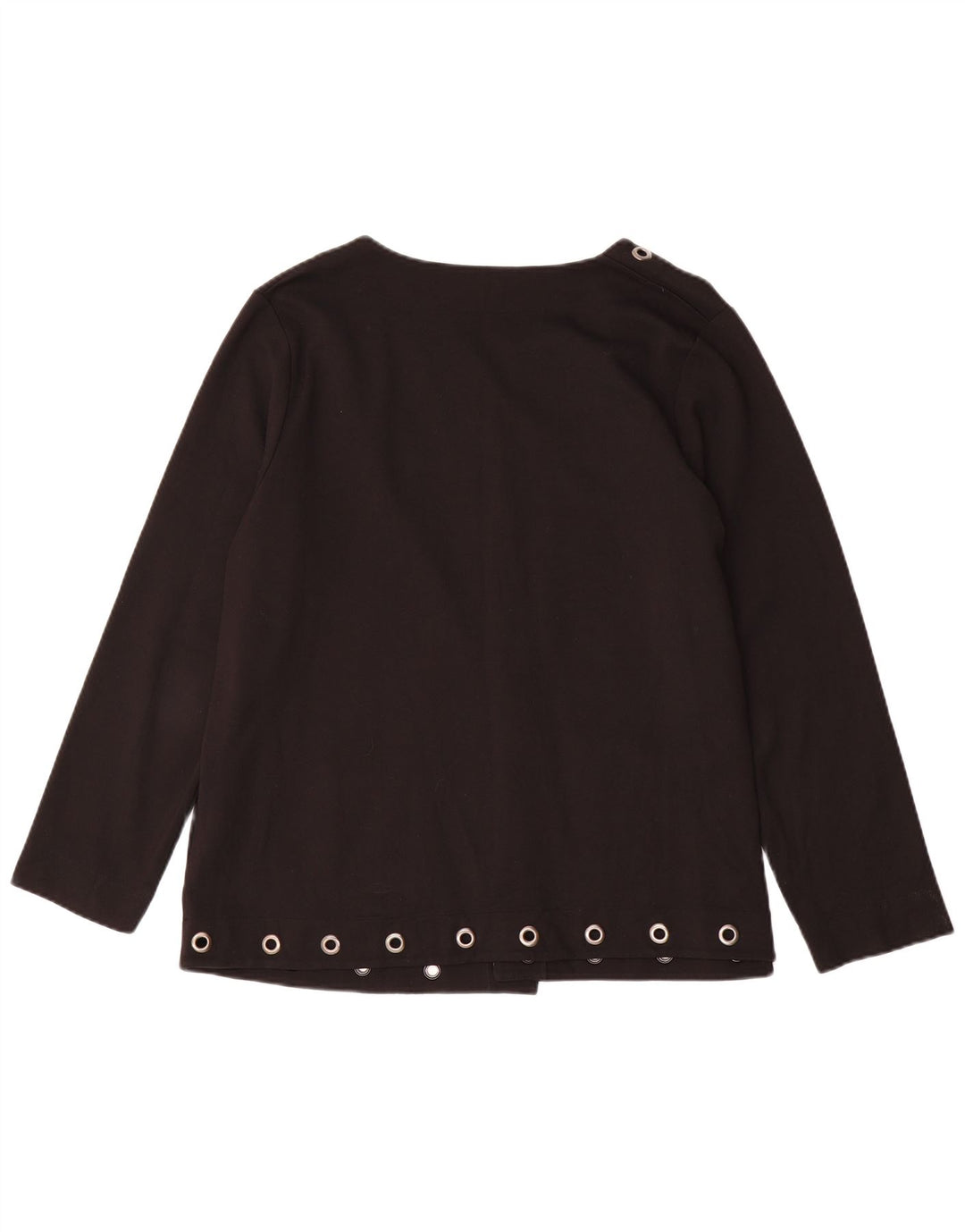 Fiorella Rubino Damen Übergroße offene Blazerjacke UK 14 Mittelschwarz