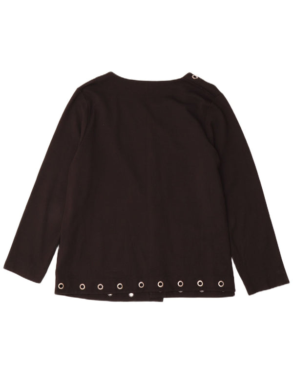Fiorella Rubino Damen Übergroße offene Blazerjacke UK 14 Mittelschwarz