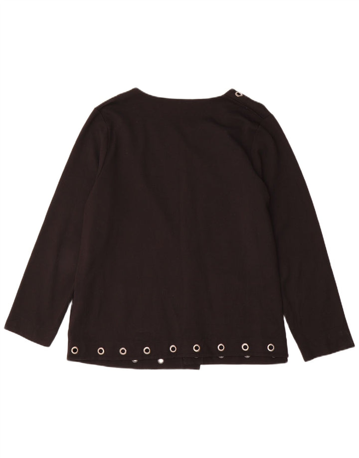 Fiorella Rubino Damen Übergroße offene Blazerjacke UK 14 Mittelschwarz