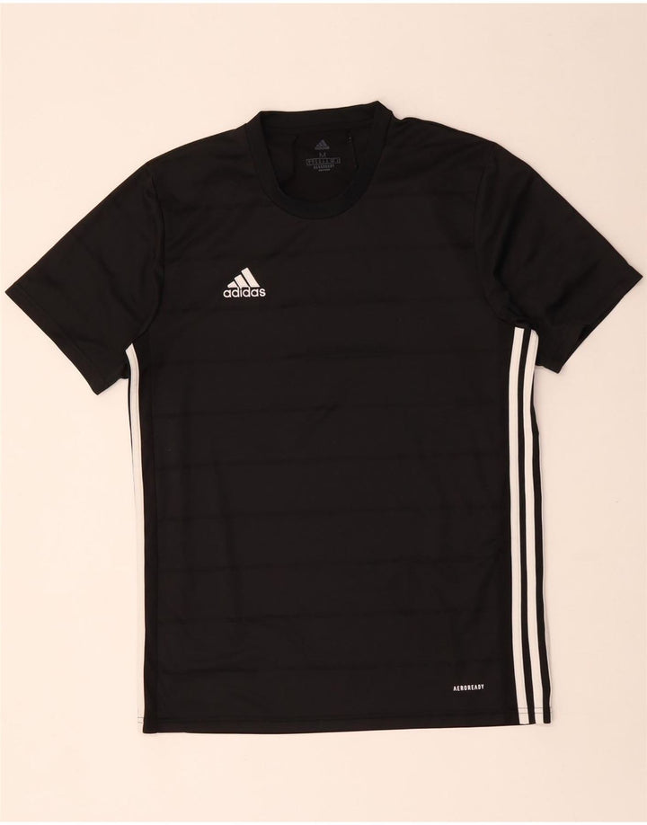 Adidas Herren Aeroready T-Shirt Top Medium Schwarz Nadelstreifen Polyester