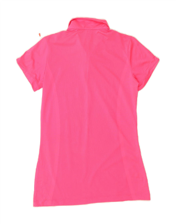 NIKE Womens Polo Shirt UK 12 Medium Pink Polyester Vintage Nike and Second-Hand Nike from Messina Hembry 