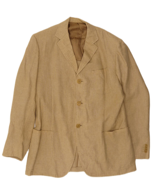 Paul Smith Herren 3-Knopf-Blazerjacke UK 44 2XL Beige Leinen