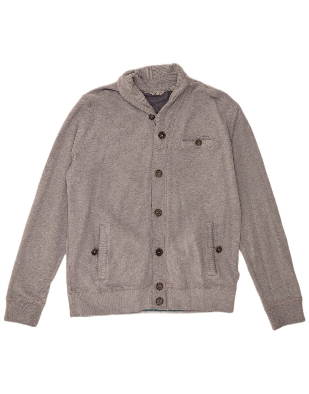 Ted Baker Herren-Trainingsanzug, Oberteil, Jacke, Größe 4, groß, graue Baumwolle