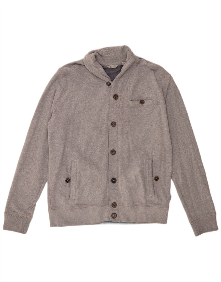 Ted Baker Herren-Trainingsanzug, Oberteil, Jacke, Größe 4, groß, graue Baumwolle