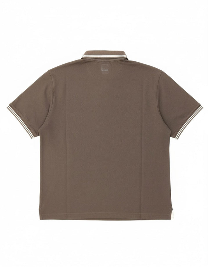 CHAMPION Mens Polo Shirt Large Grey Cotton