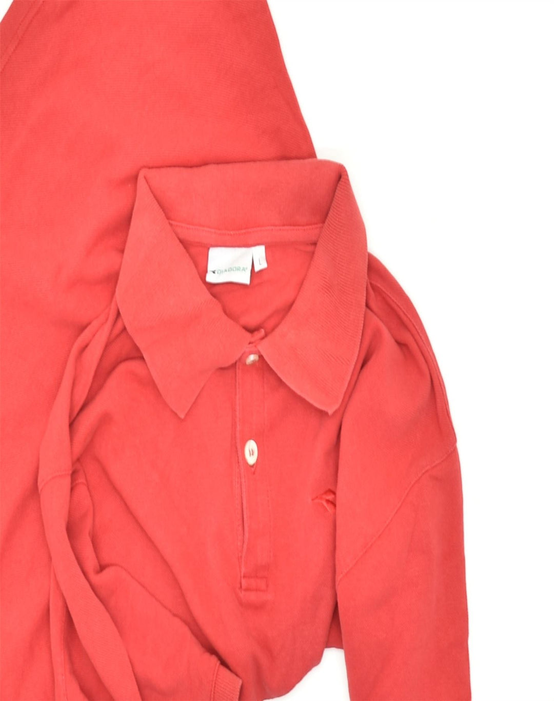 DIADORA Mens Polo Shirt Large Red Cotton | Vintage | Thrift | Second-Hand | Used Clothing | Messina Hembry 