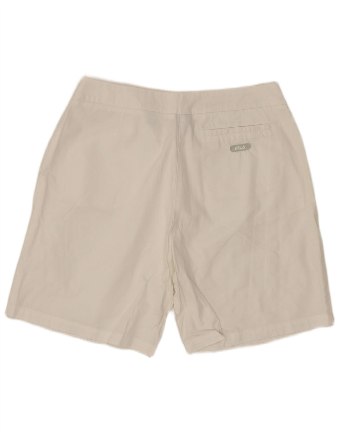 FILA Damen Chinoshorts IT 44 Medium W30 Weiße Baumwolle