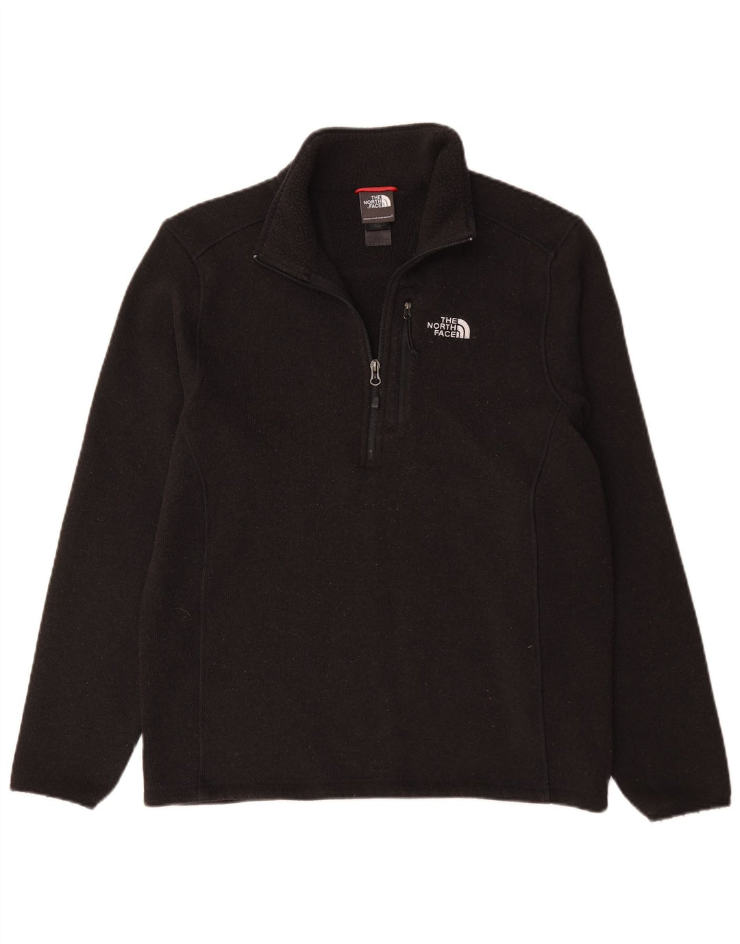 The North Face Herren-Pullover mit Reißverschluss am Hals, Mittelschwarz