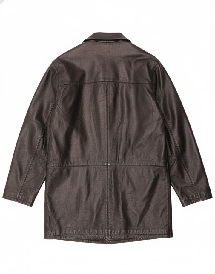 Martin's Herren-Ledermantel IT 48 Mittelschwarzes Leder