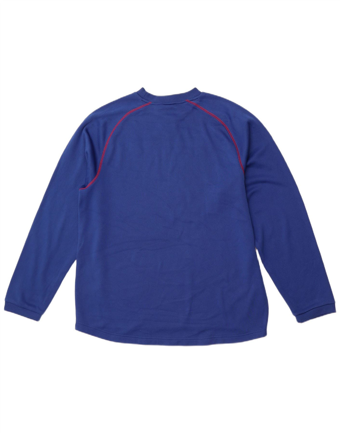 REEBOK Herren Giants Graphic Top Langarm Großes Blaues Polyester