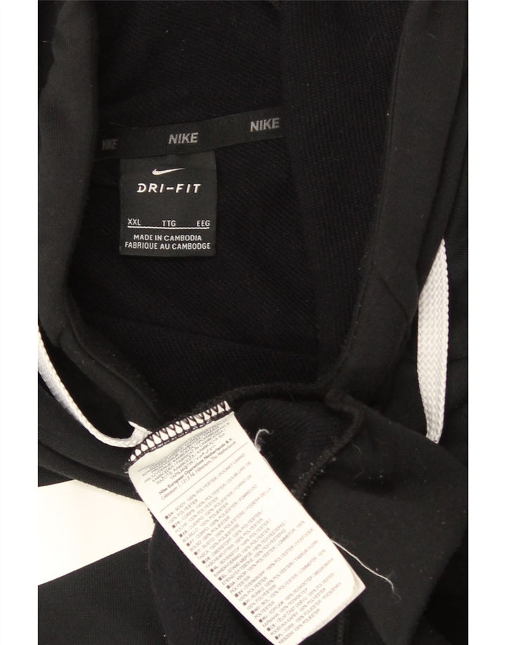 Nike Herren Dri Fit Graphic Hoodie Pullover 2XL Schwarz Polyester