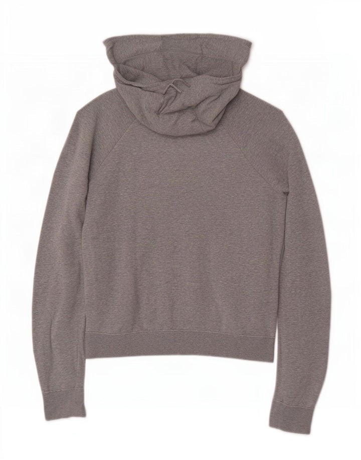 Nike Damen Graphic Hoodie Pullover UK 14 Mittelgrau