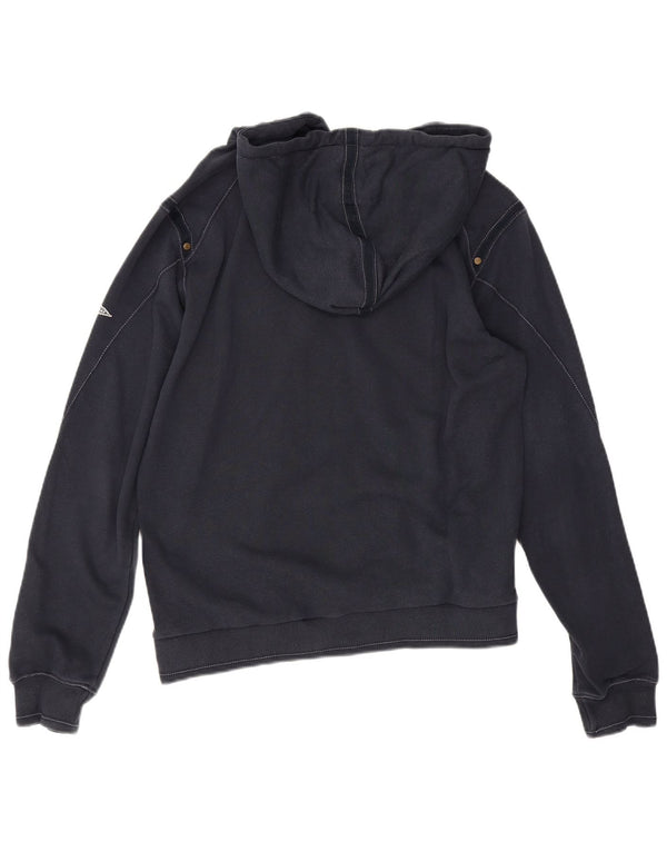 Champion Womens Graphic Hoodie Pullover UK 16 Large Marineblau Baumwolle