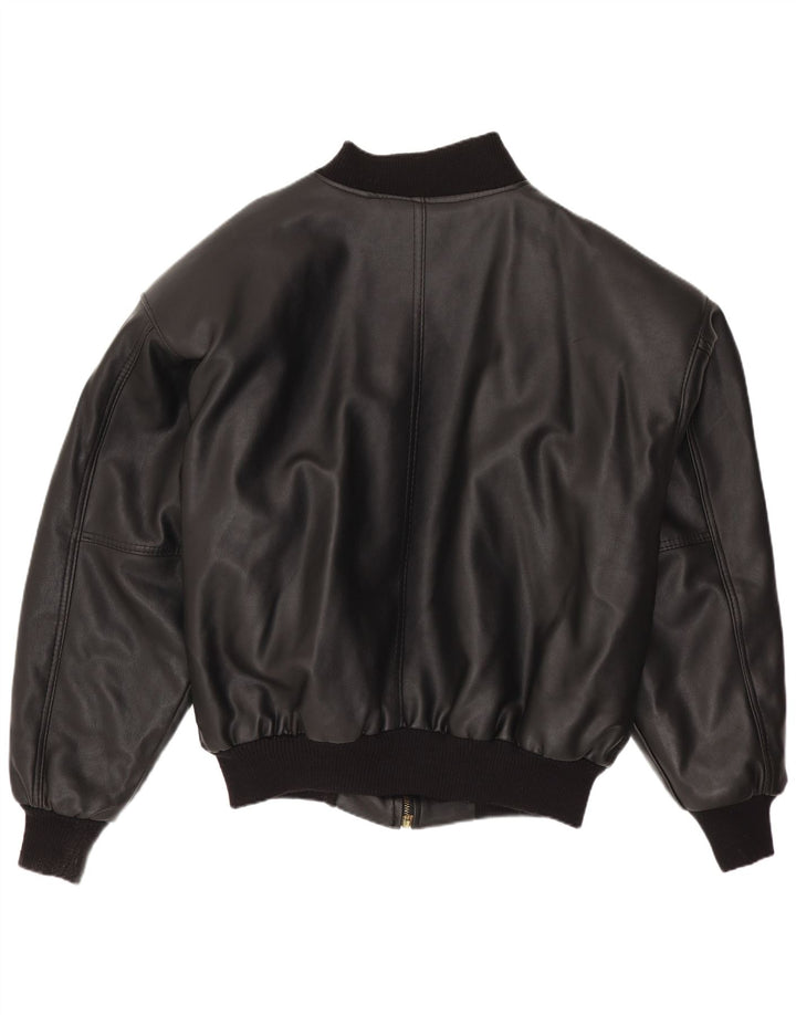 Vintage Herren Lederjacke UK 42 XL Schwarz