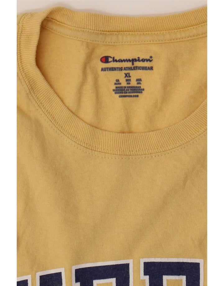 Champion Herren Grafik T-Shirt Top XL Gelb