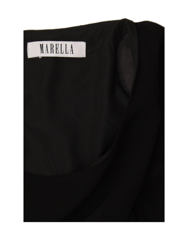 MARELLA Womens Basic Dress UK 12 Medium Black Vintage Marella and Second-Hand Marella from Messina Hembry 