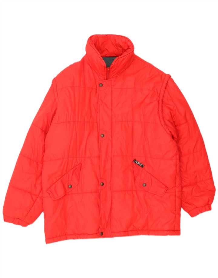 Vintage Herren Skijacke UK 42 XL Rot Polyester