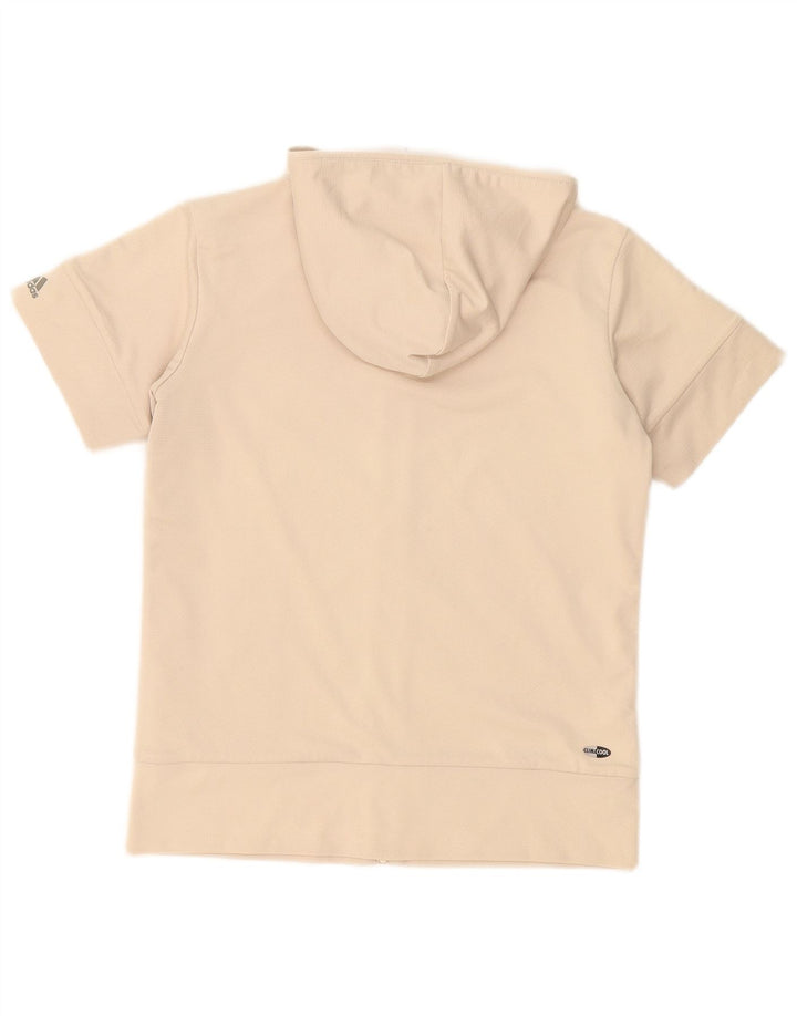 Adidas Damen Climacool Kapuzen-Trainingsanzug-Top-Jacke UK 10 Small Beige