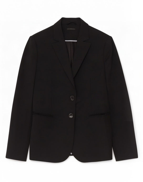 Sisley Damen 2-Knopf-Blazerjacke UK 12 Mittelschwarz