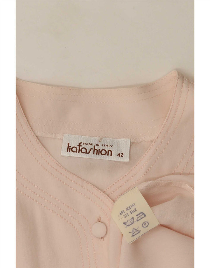 Vintage Damen Hemdbluse IT 42 Mittelrosa Acetat