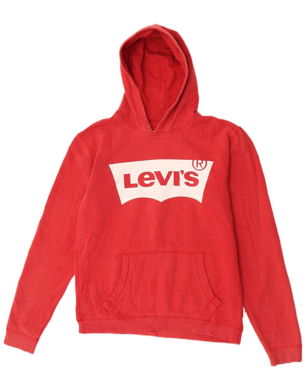 Levi's Jungen-Pullover mit grafischem Kapuzenpullover, 15–16 Jahre, Rot