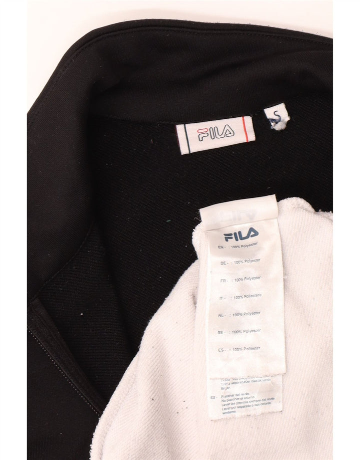 FILA Mens Graphic Tracksuit Top Jacket Small White Colourblock Polyester Vintage Fila and Second-Hand Fila from Messina Hembry 