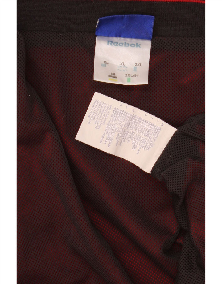 Reebok Herren Regenjacke UK 42 XL Rot Colourblock Polyester