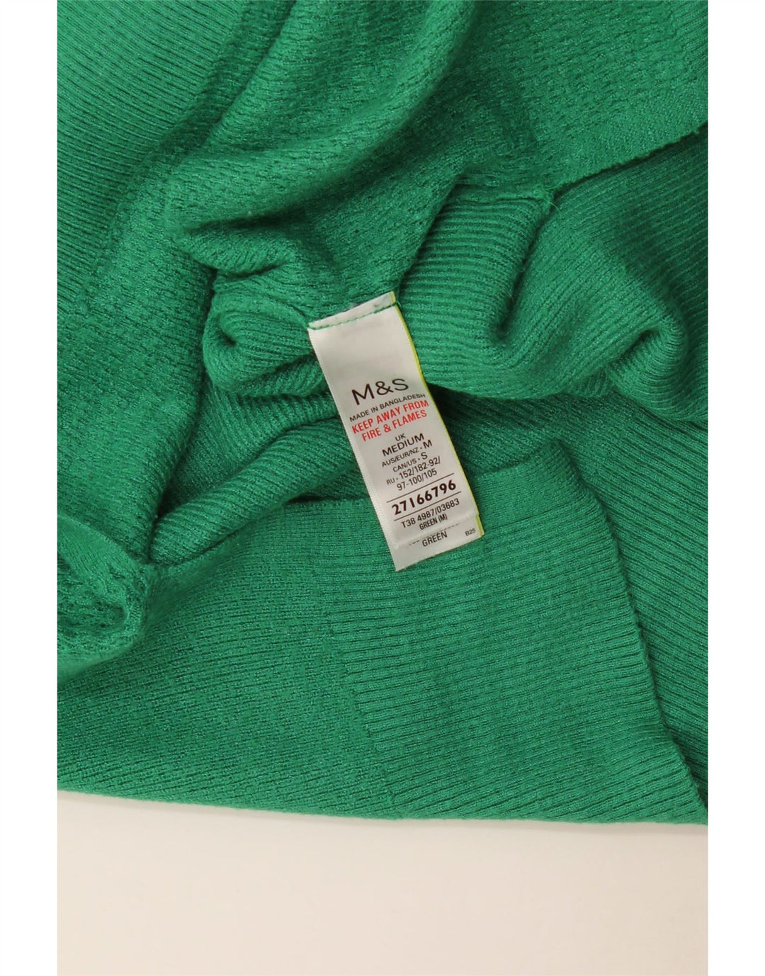 Marks & Spencer Damen-Pullover mit V-Ausschnitt, UK 14, mittelgrüne Viskose