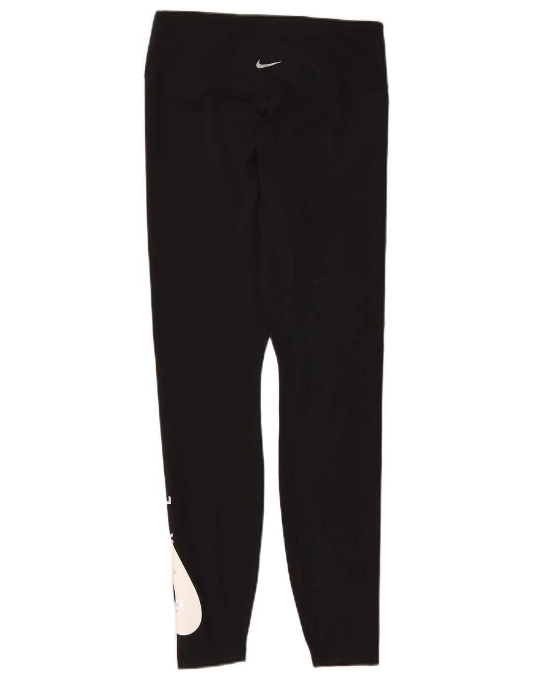 NIKE Damen Dri Fit Graphic Leggings UK 12 Medium Schwarz