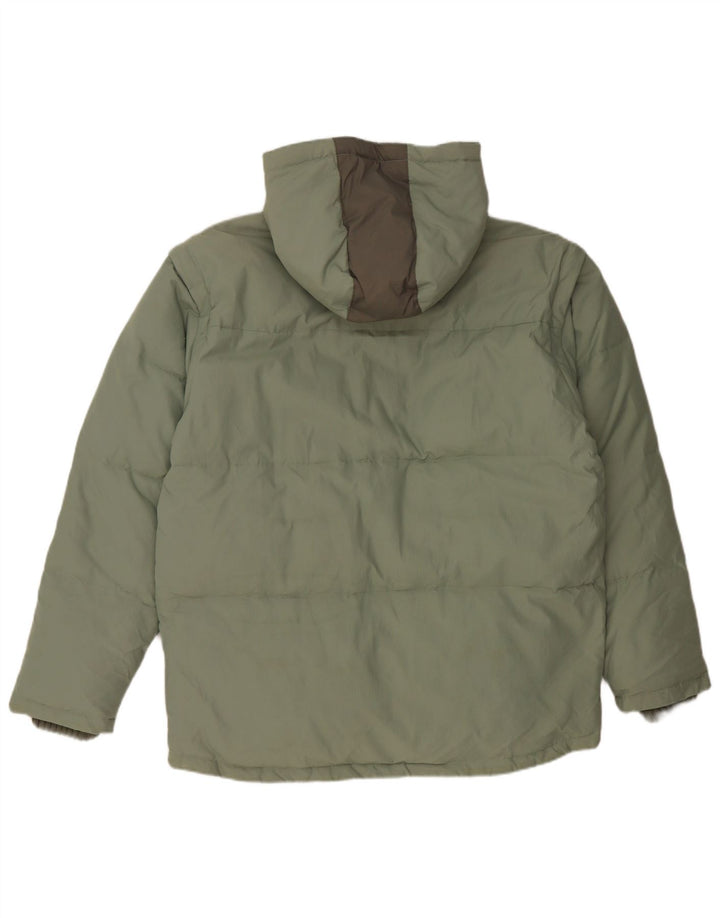 Fila Herren-Jacke mit Kapuze, gepolstert, UK 40, Größe L, Grün, Polyamid