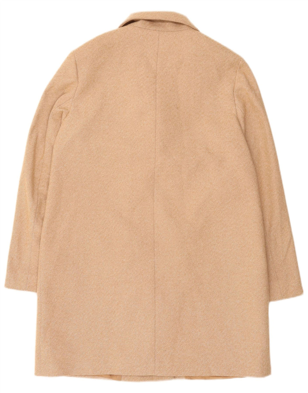 Zweireihiger Damenmantel von Zara, UK 14, mittelbeigefarbenes Polyester