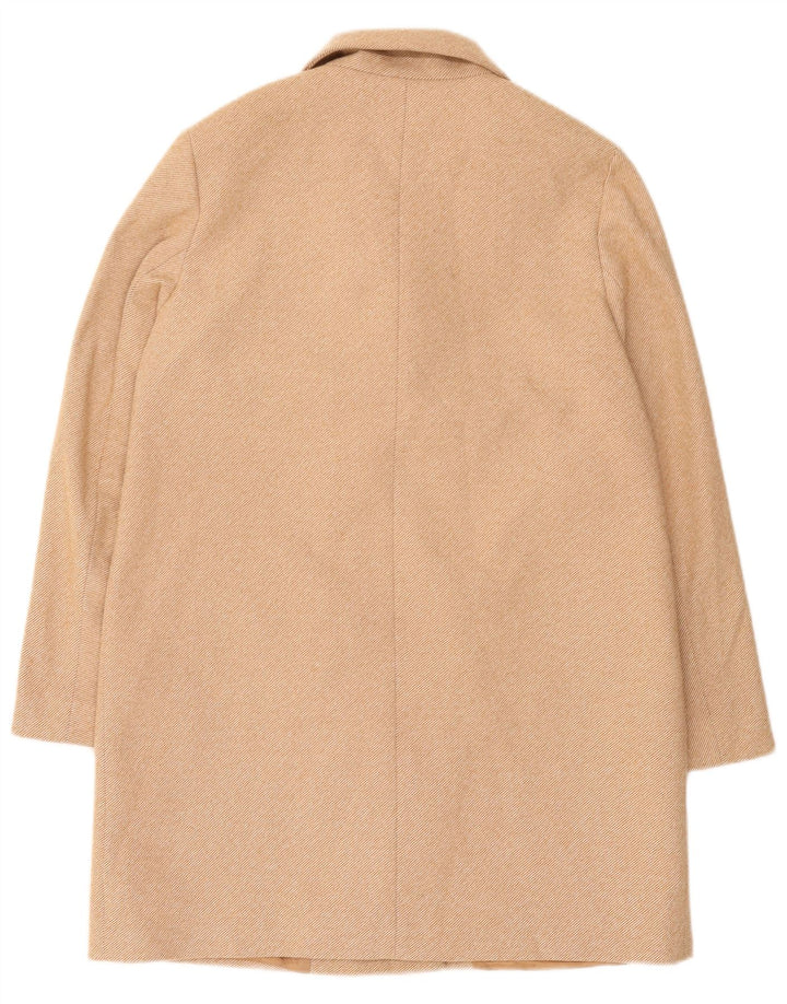 Zweireihiger Damenmantel von Zara, UK 14, mittelbeigefarbenes Polyester