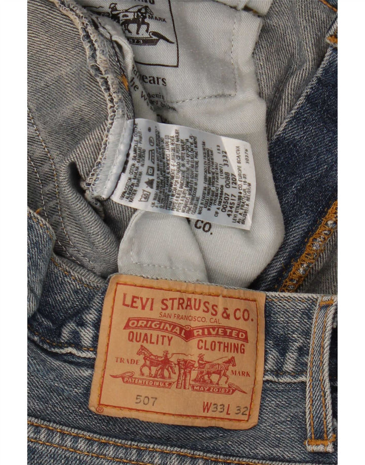 Levi's Damen 507 Bootcut Jeans W33 L28 Blaue Baumwolle