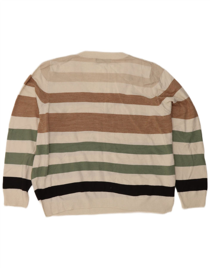 Marks & Spencer Damen-Pullover mit V-Ausschnitt, UK 16, Größe L, mehrfarbig