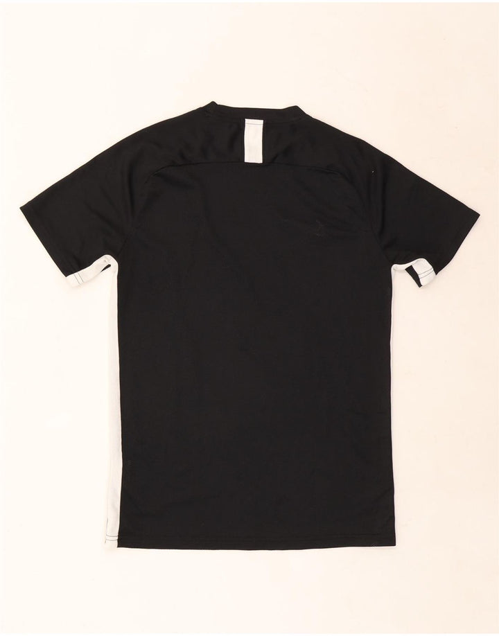 Nike Herren Dri Fit T-Shirt Top Mittelschwarzes Colourblock-Polyester