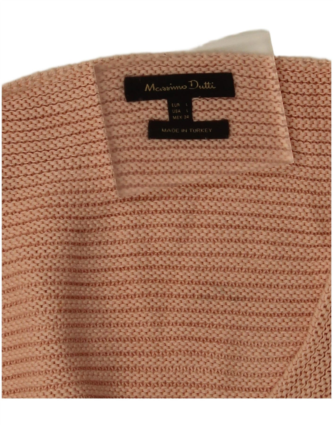 Massimo Dutti Damen-Pullover mit V-Ausschnitt, UK 16, Größe L, Rosa