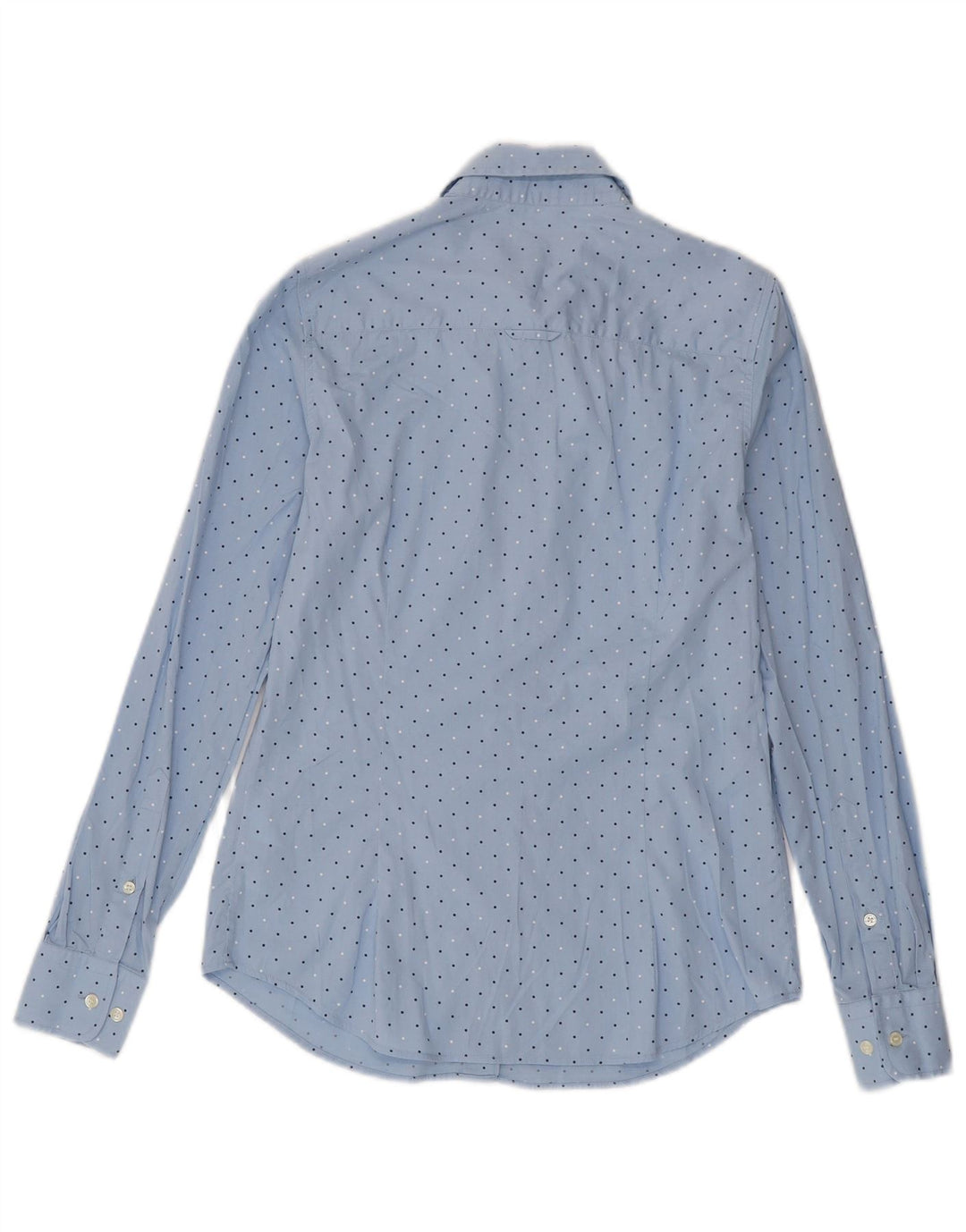 Gant Damenhemd UK 8 Small Blau gepunktete Baumwolle