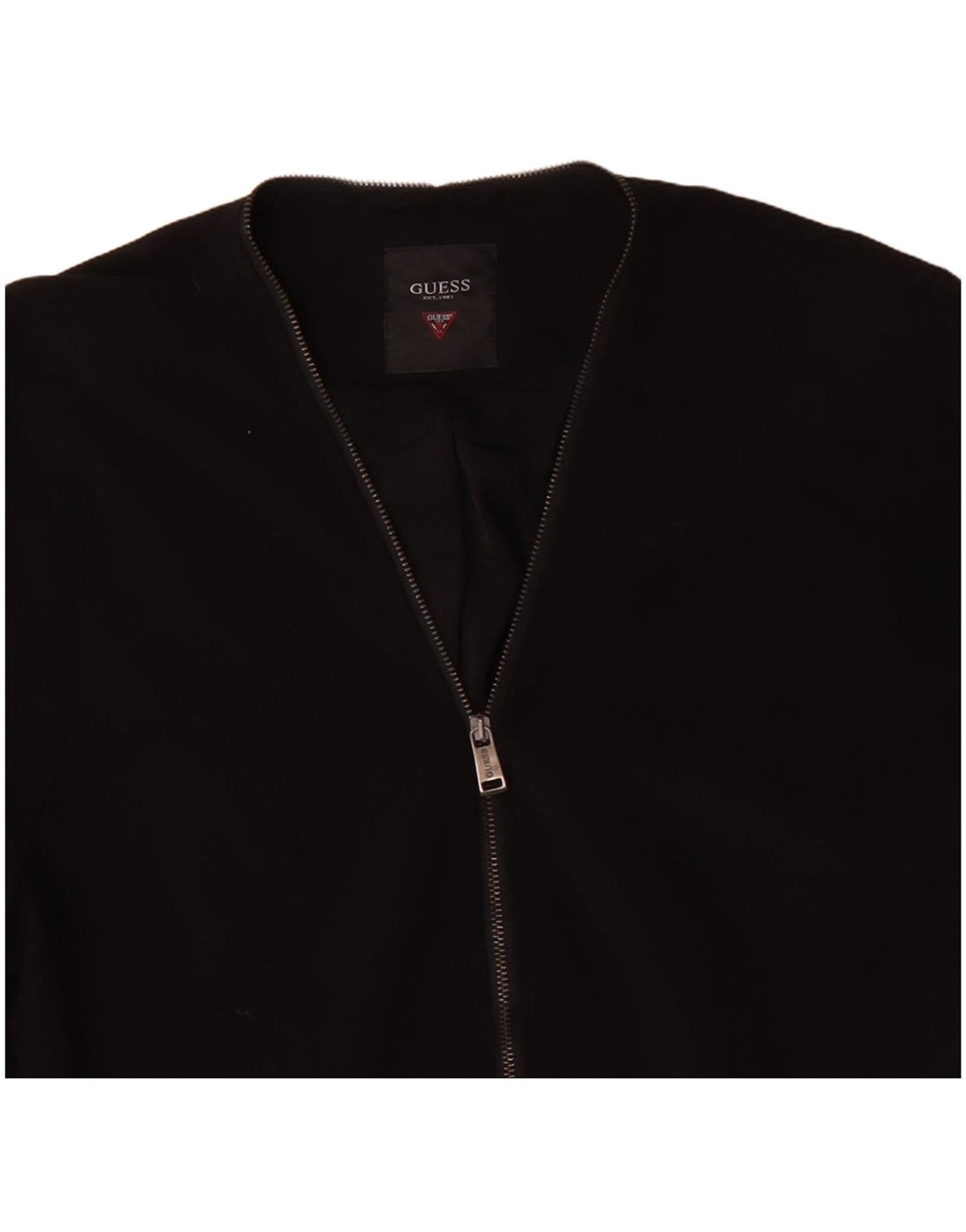 GUESS Damen Blazer Jacke UK 16 Large Schwarz Polyester