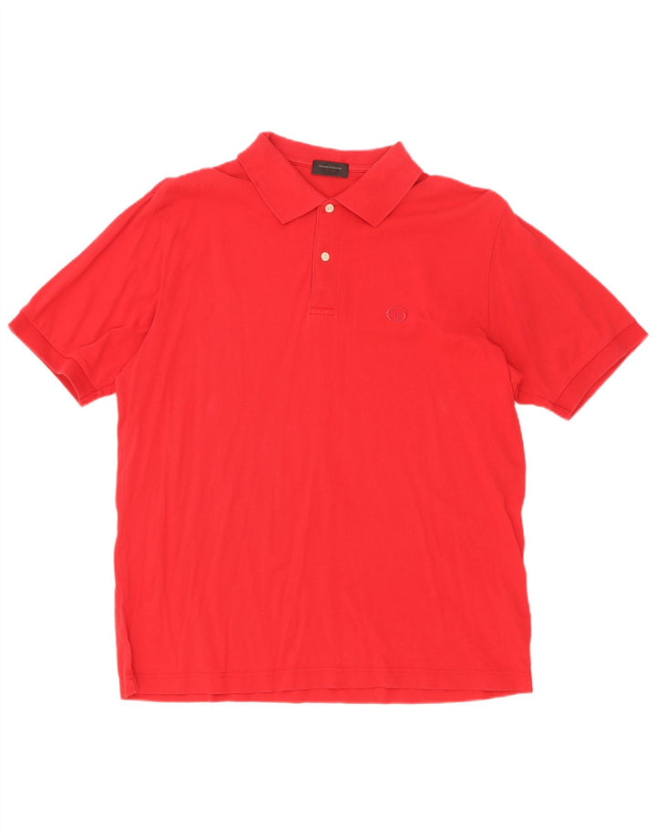 Sergio Tacchini Herren Poloshirt IT 50 Mittelrote Baumwolle