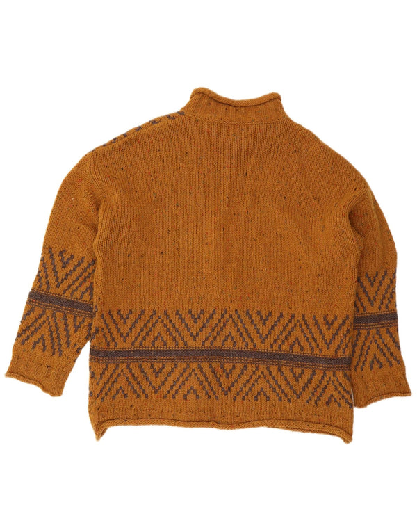 Sisley Damen-Pullover mit Rollkragen, Gr. 40, Braun, Fair Isle