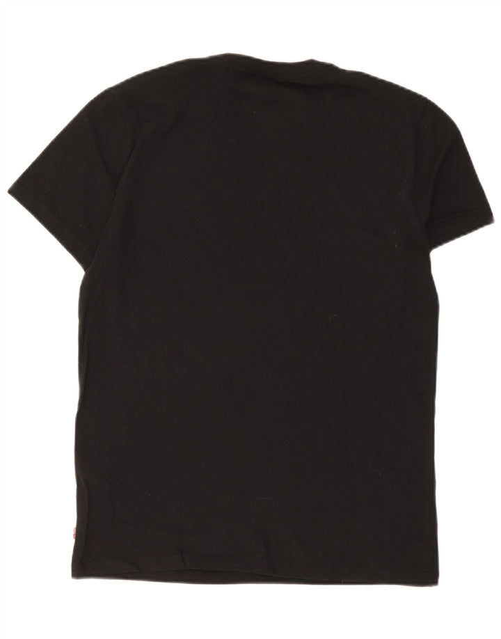 Levi's Slim T-Shirt-Oberteil für Herren aus mittelschwarzer Baumwolle