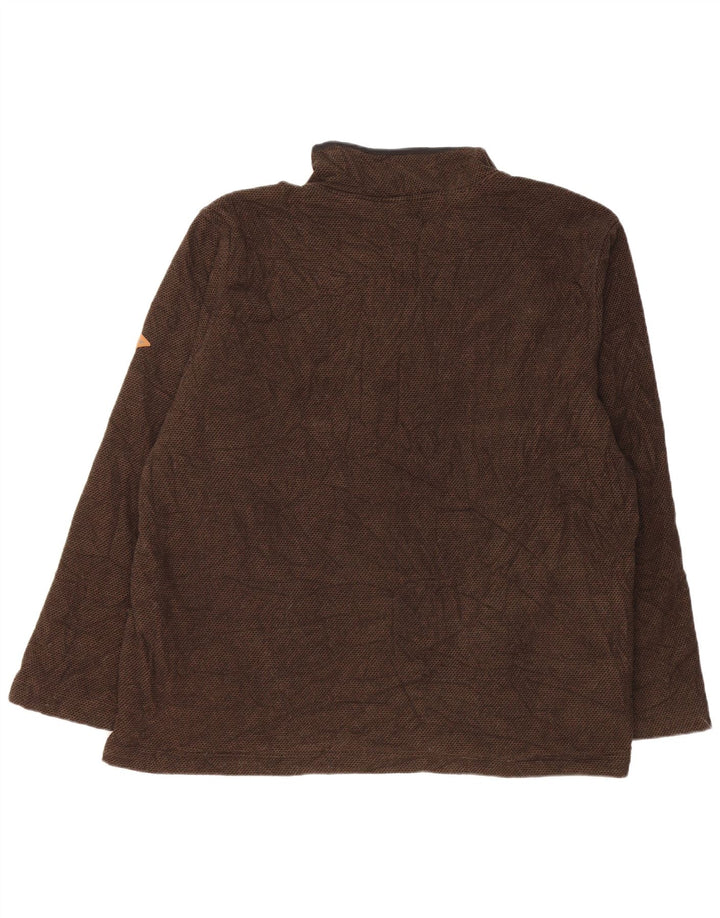 Orvis Herren-Sweatshirt mit 1/4-Reißverschluss und Reißverschluss am Hals, 2XL, braun, Polyester