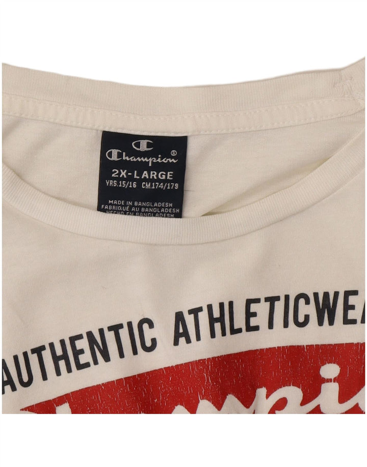 Champion T-Shirt mit Grafik für Jungen, 15–16 Jahre, 2XL, Weiß